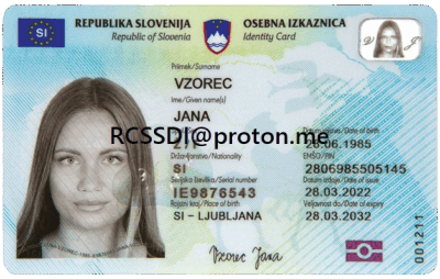 Slovenian identity card for sale online