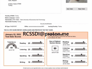 TOEFL certificate online without exam